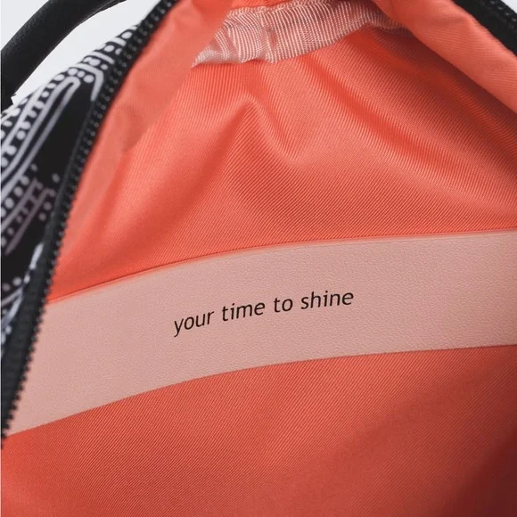 Lululemon All Day Backpack Crossover Purse Bag Dottie Tribe White Black - Picture 12 of 12